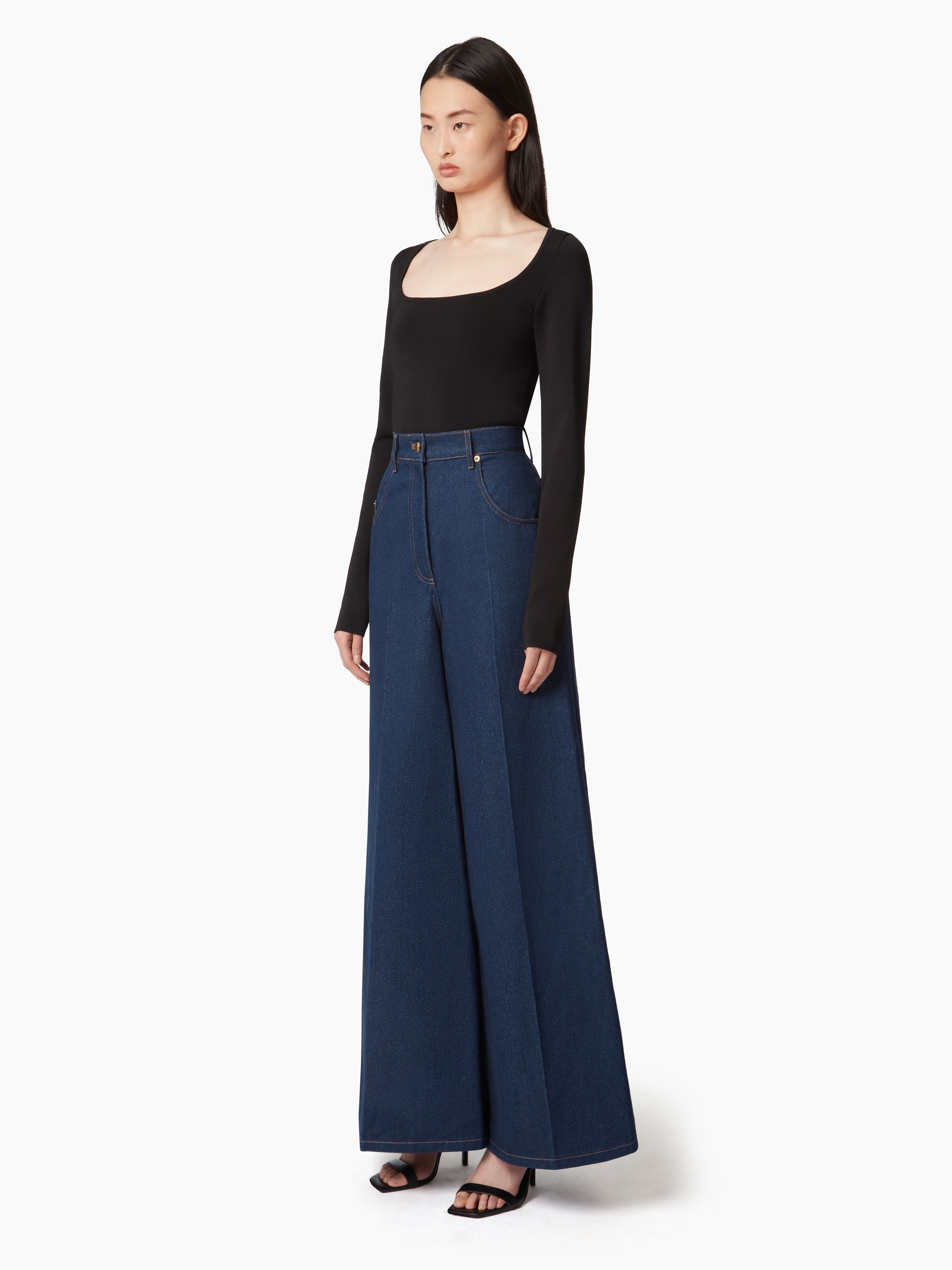 FLARED DENIM PANTS - 2