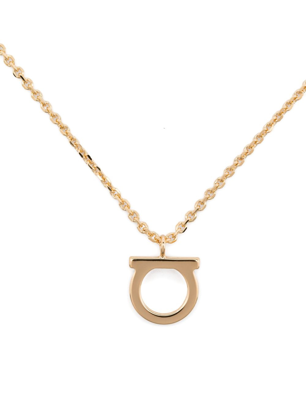 Gancini-pendant chain-link necklace - 2