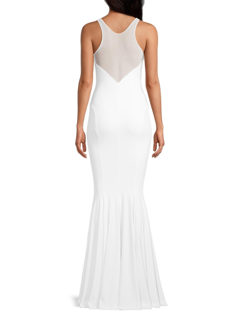 Women's Racerback Fishtail Gown - Snow White 5