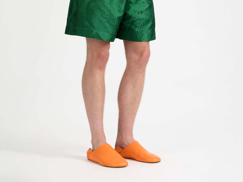 JW Anderson MENS SLIPPER MULES IN ORANGE outlook