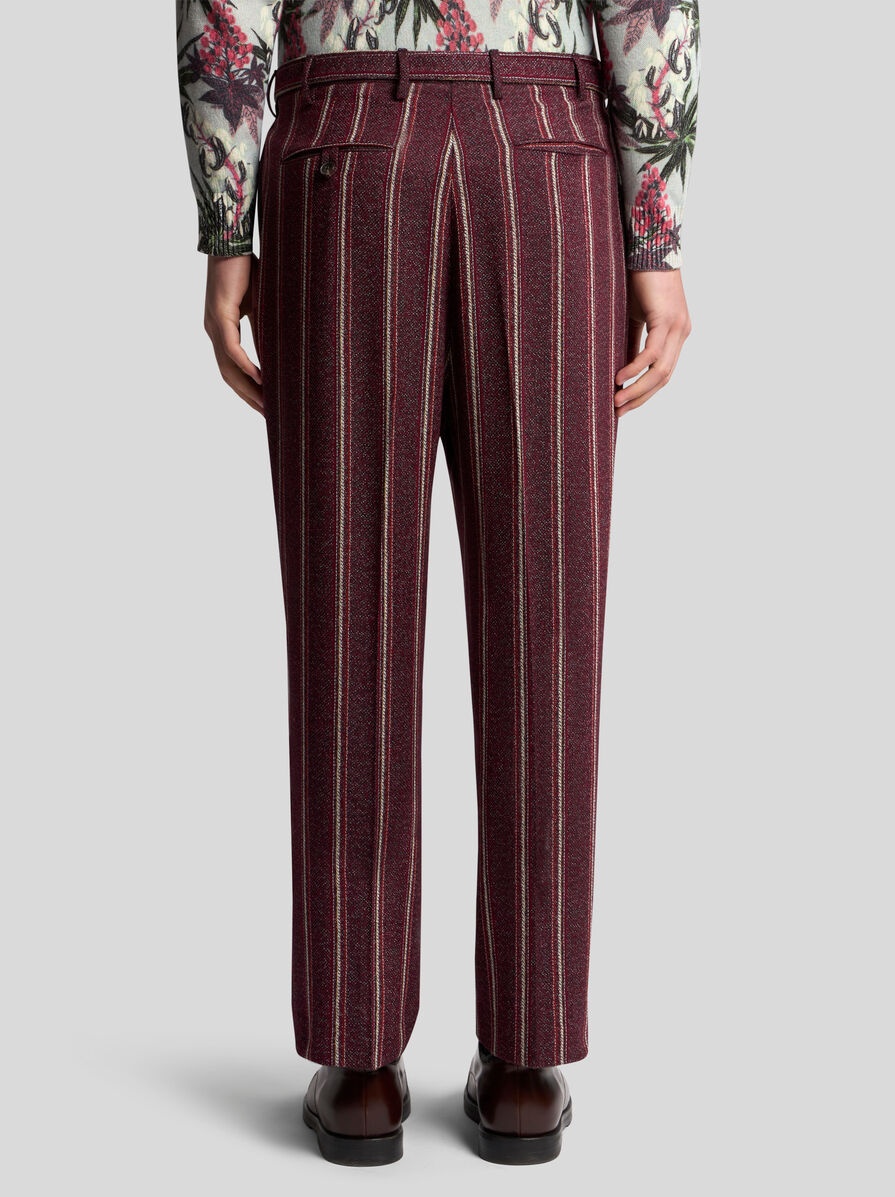 STRIPED TROUSERS WITH BELT - 5