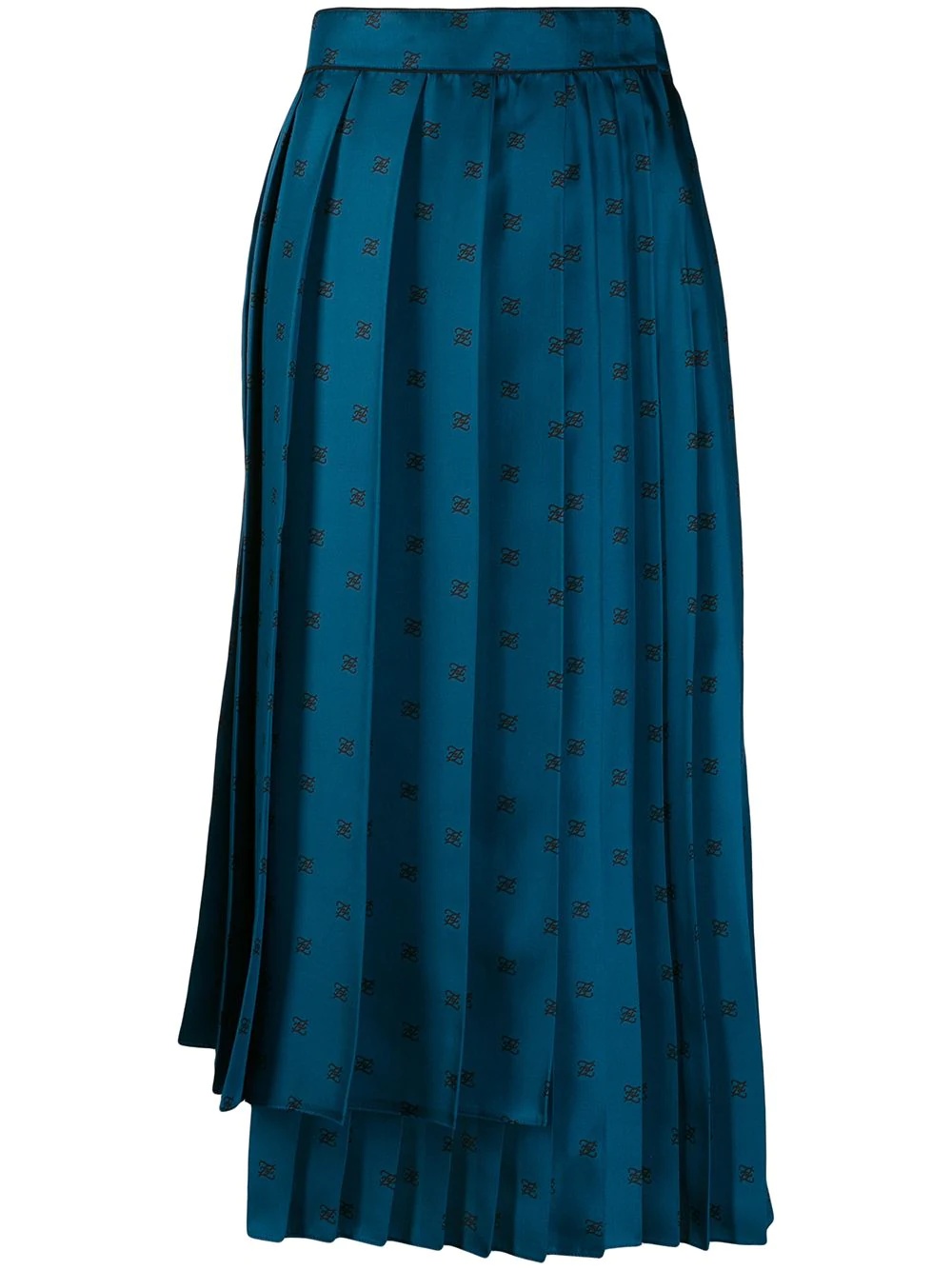 Karligraphy motif pleated skirt - 1