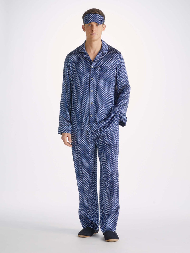 Eye Mask Brindisi Silk Satin Navy 7