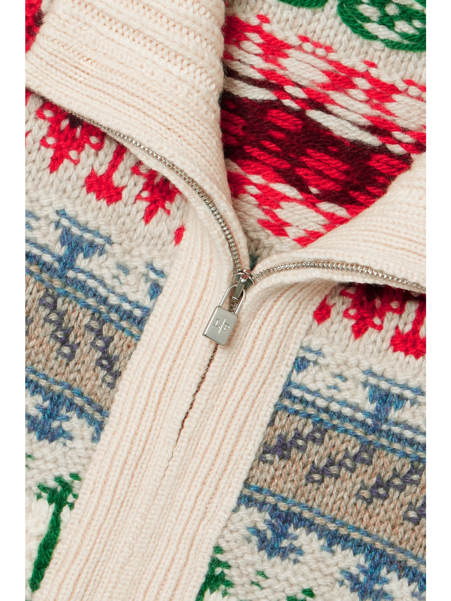 Holiday Noel jacquard-knit cashmere cardigan Multi - 5