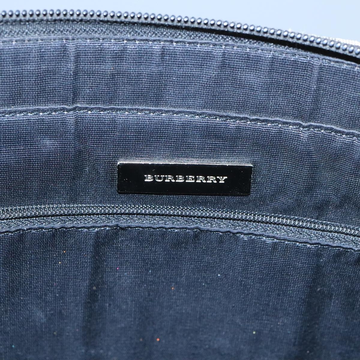 Burberry Nova Check Tote Bag Canvas Leather Beige Silver - 15