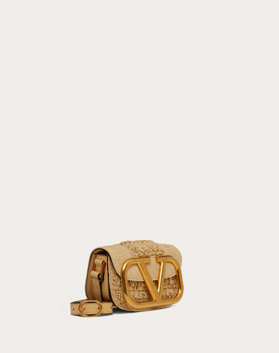 Valentino Small Supervee Raffia Crossbody Bag outlook