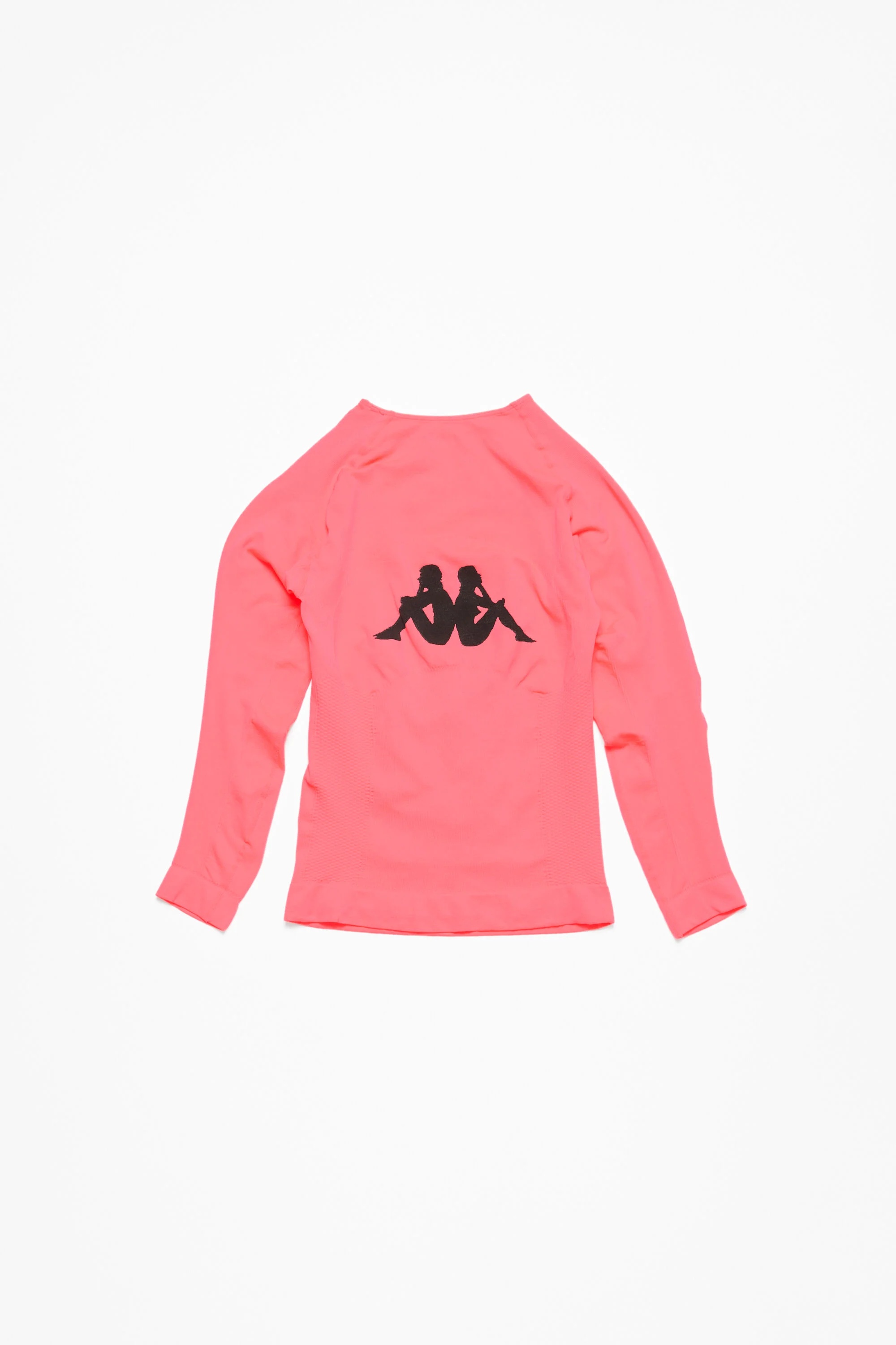 Long sleeve logo t-shirt - Acne Studios x Kappa - Neon Pink - 6