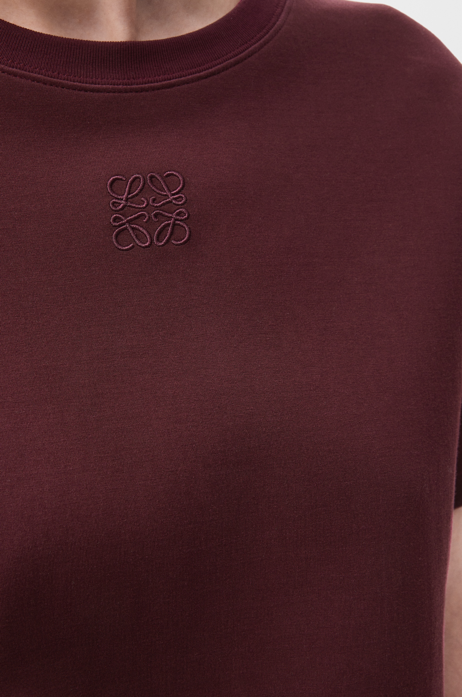 Asymmetric t-shirt in cotton blend - 5
