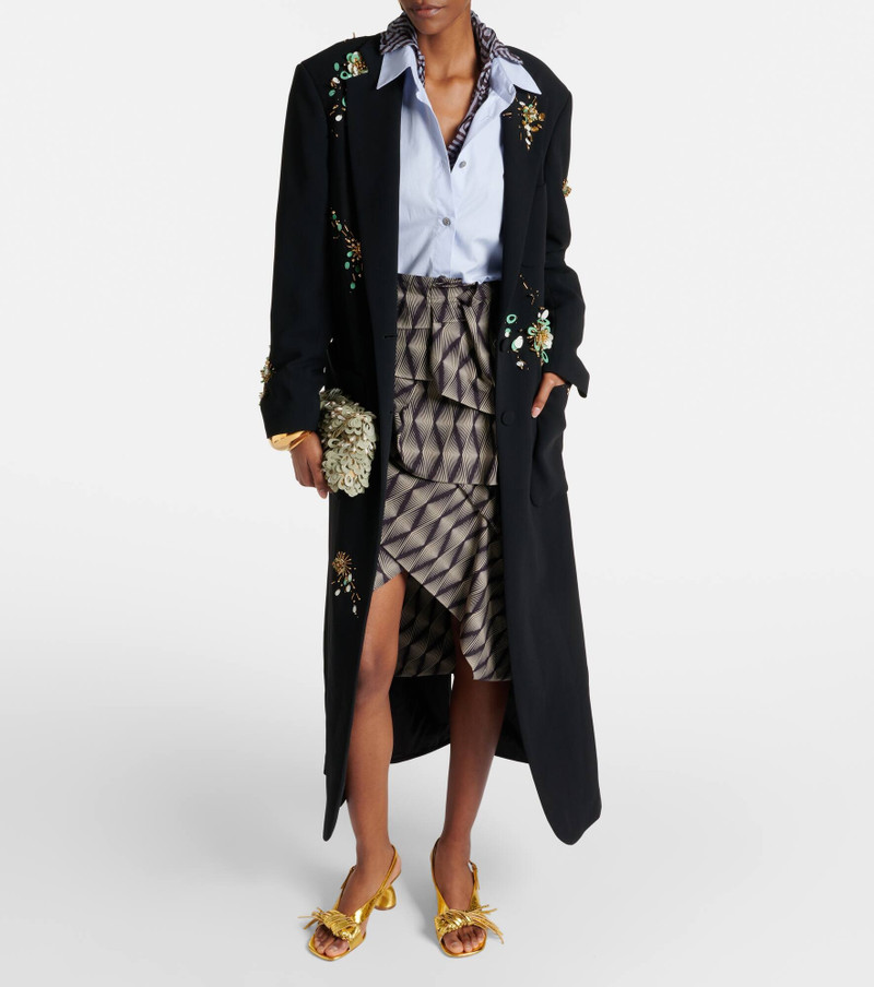 Dries Van Noten Metallic leather sandals outlook
