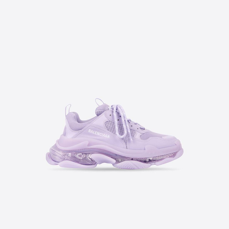 Women's Triple S Clear Sole Sneaker in Purple - 1