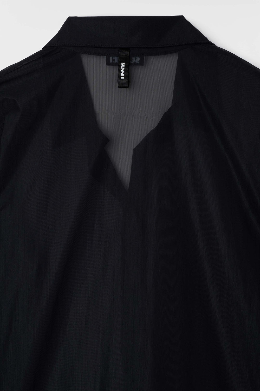 SHEER TULLE SHIRT / black - 5
