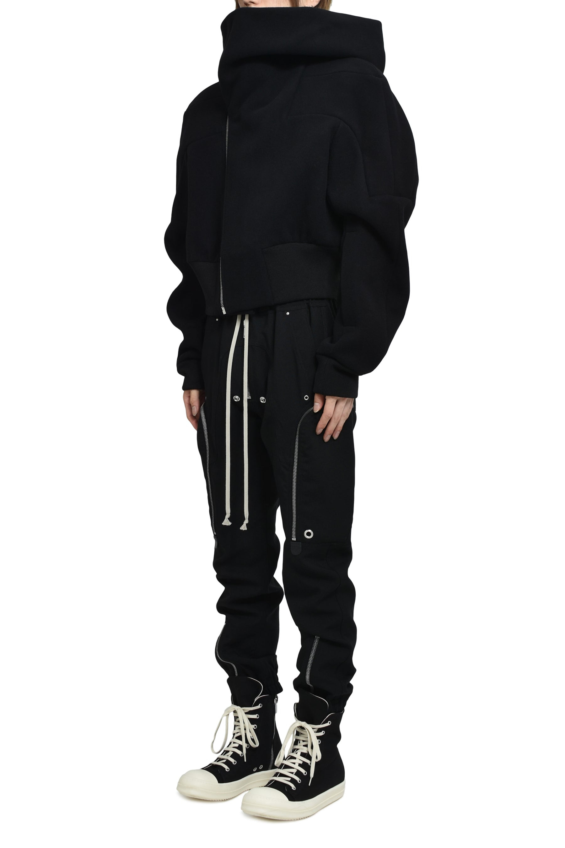 CROPPED HOODED FLIGHT / BLACK - 4