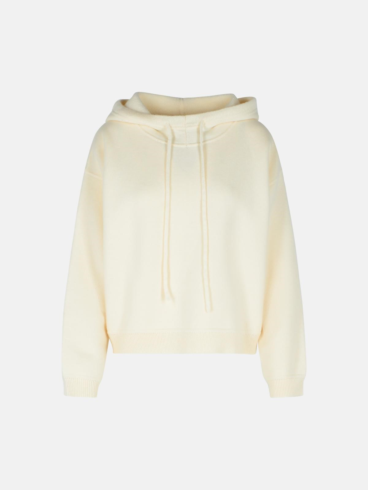 IVORY CASHMERE SWEATER - 1