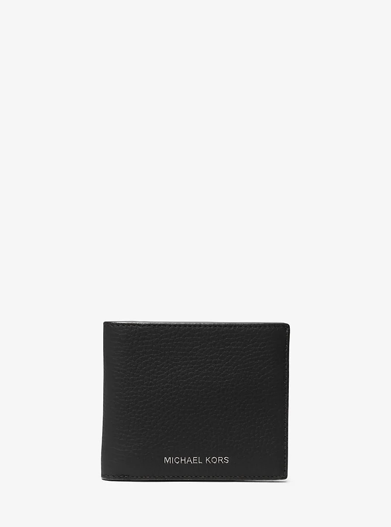 Hudson Pebbled Leather Billfold Wallet - 1