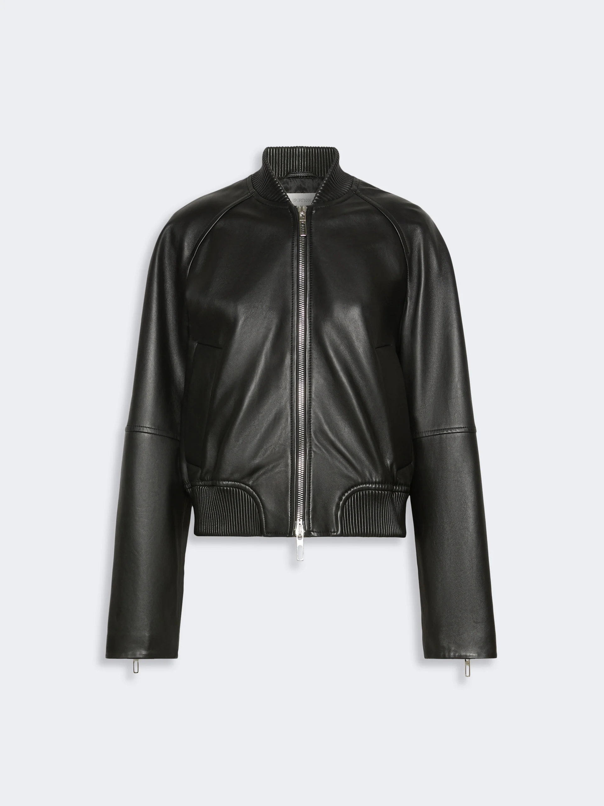 AMOUR Nappa leather bomber jacket - BLACK - 1