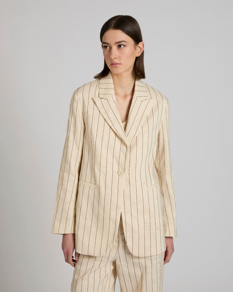 SLOWEAR Regular fit jacket in linen blend outlook