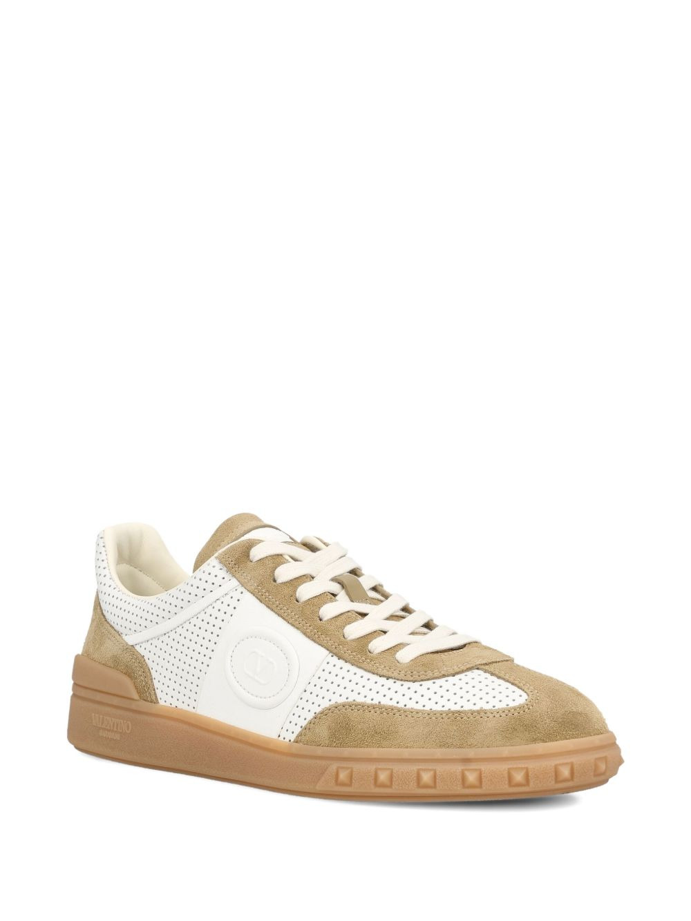 perforated leather sneakers - 2