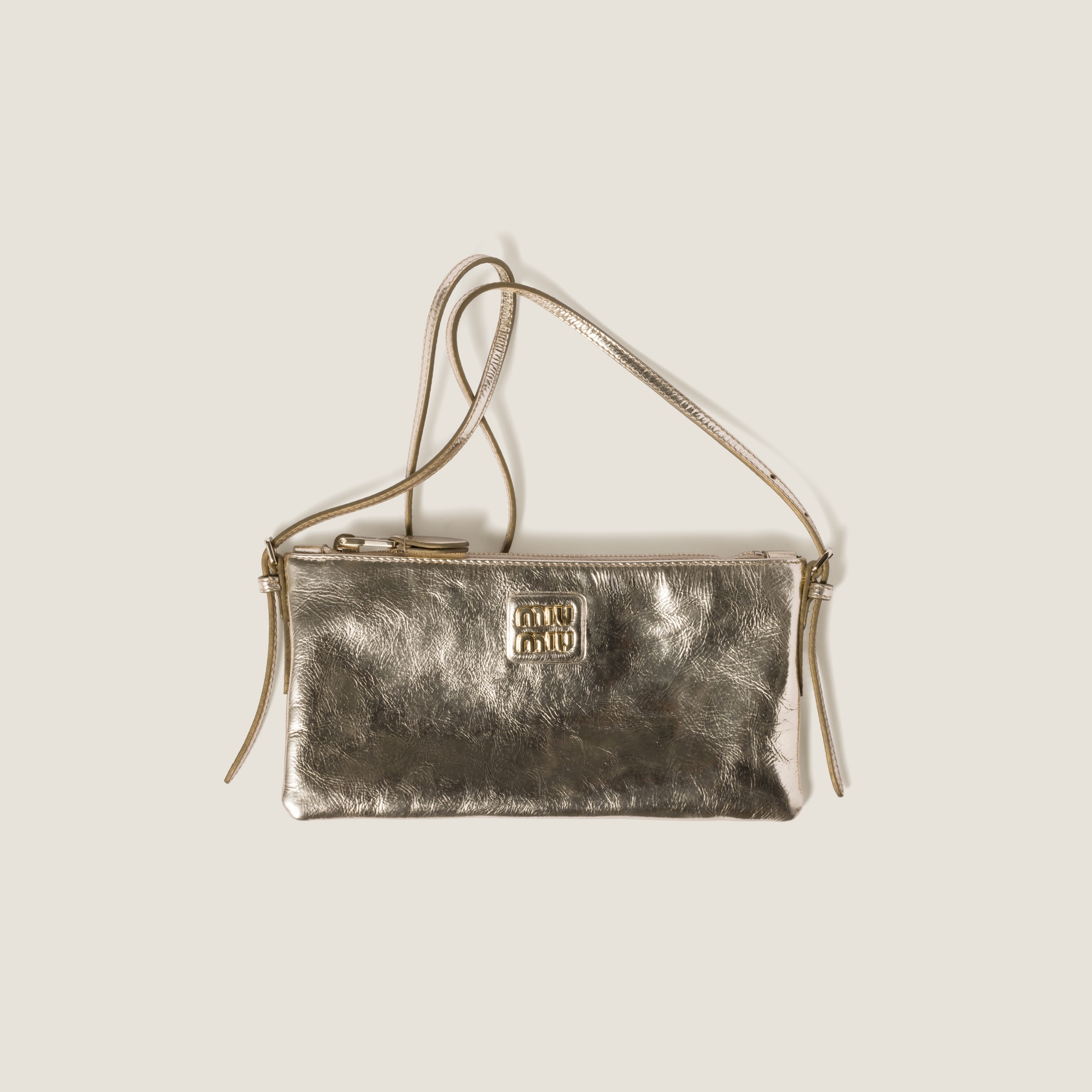 Laminated nappa mini pouch - 1