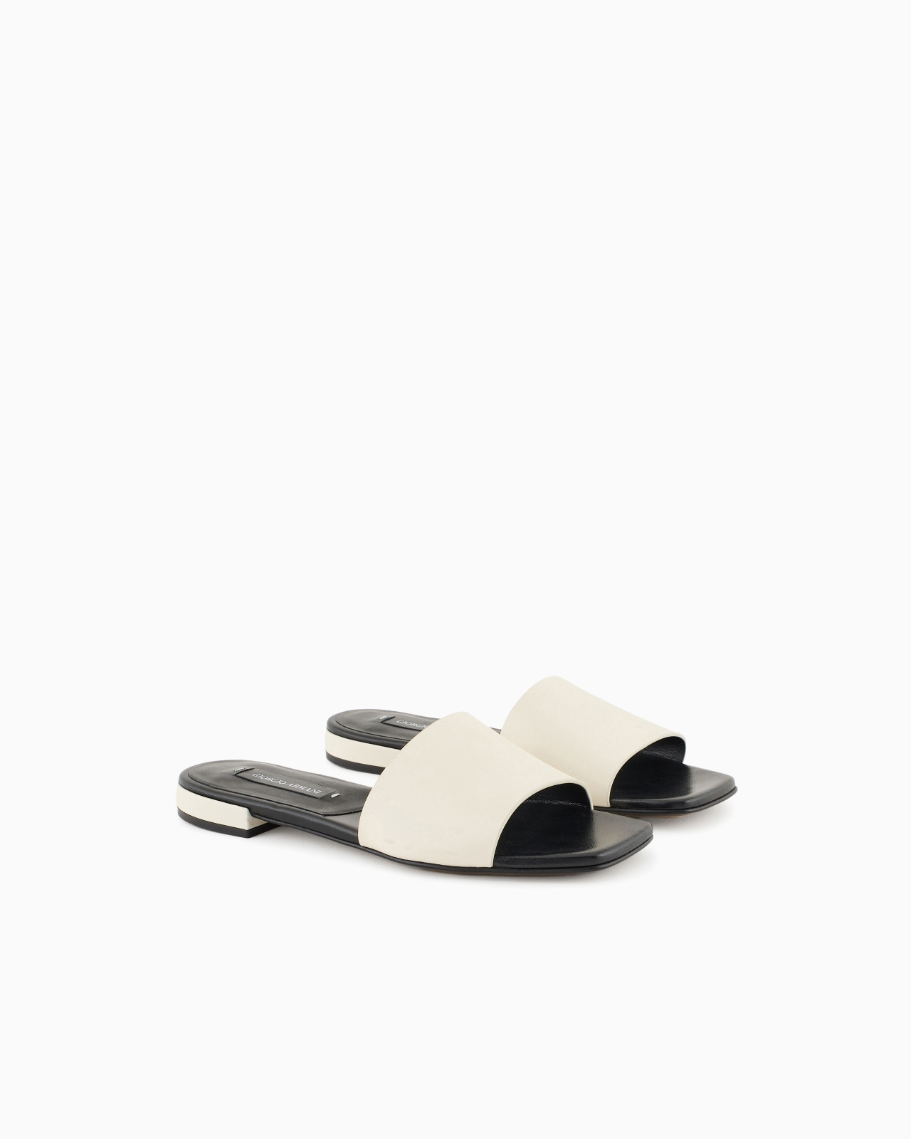 GIORGIO ARMANI X 10 CORSO COMO CALFSKIN FLAT SANDALS - 2