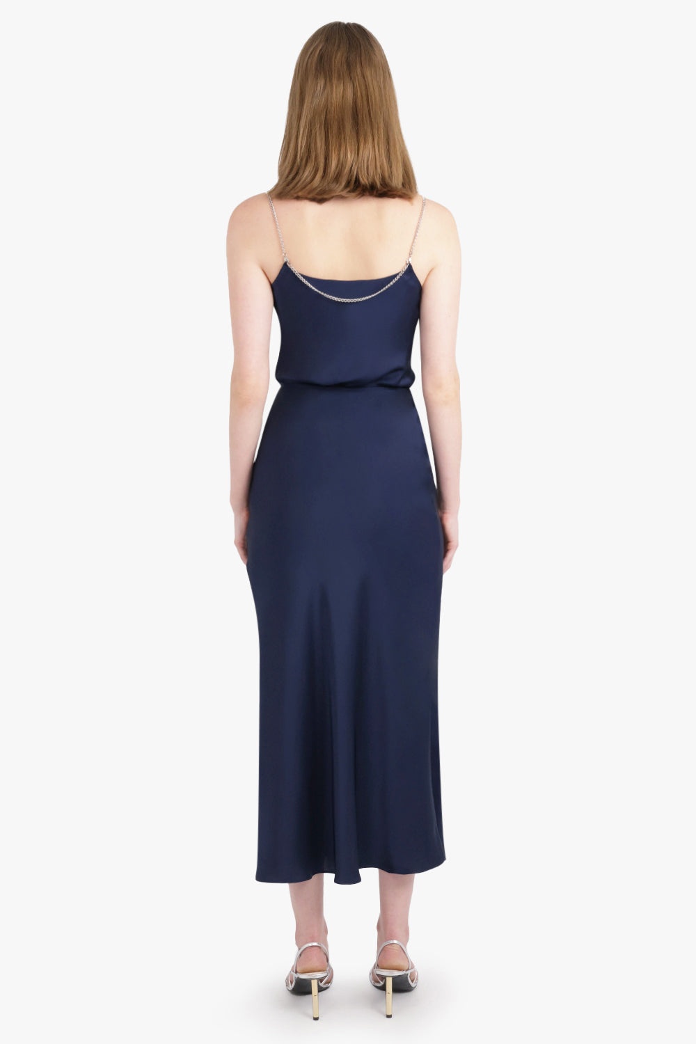CHAIN DETAIL S/LESS CAMISOLE TOP | DEEP NAVY - 5