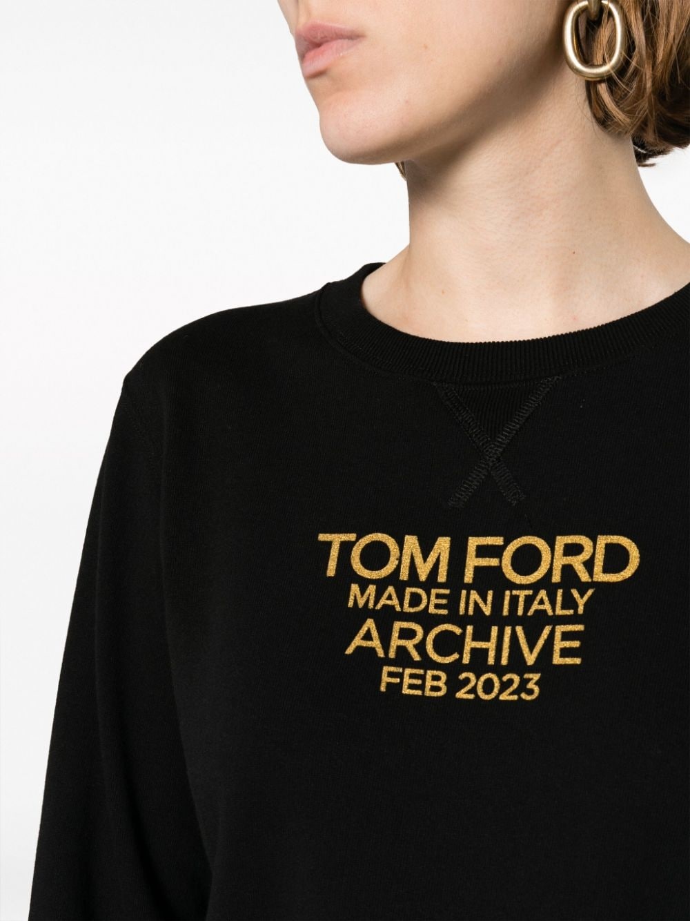logo-print cotton sweatshirt - 5