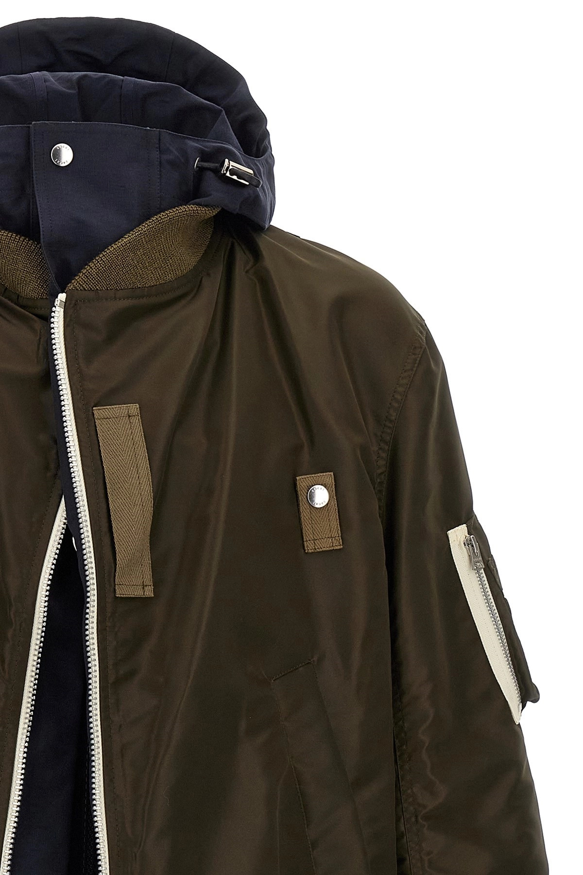 Hooded nylon bomber jacket - 3