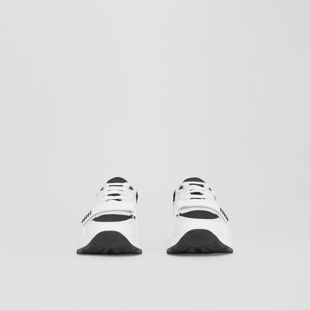 Mesh, Suede and Vintage Check Cotton Sneakers - 4