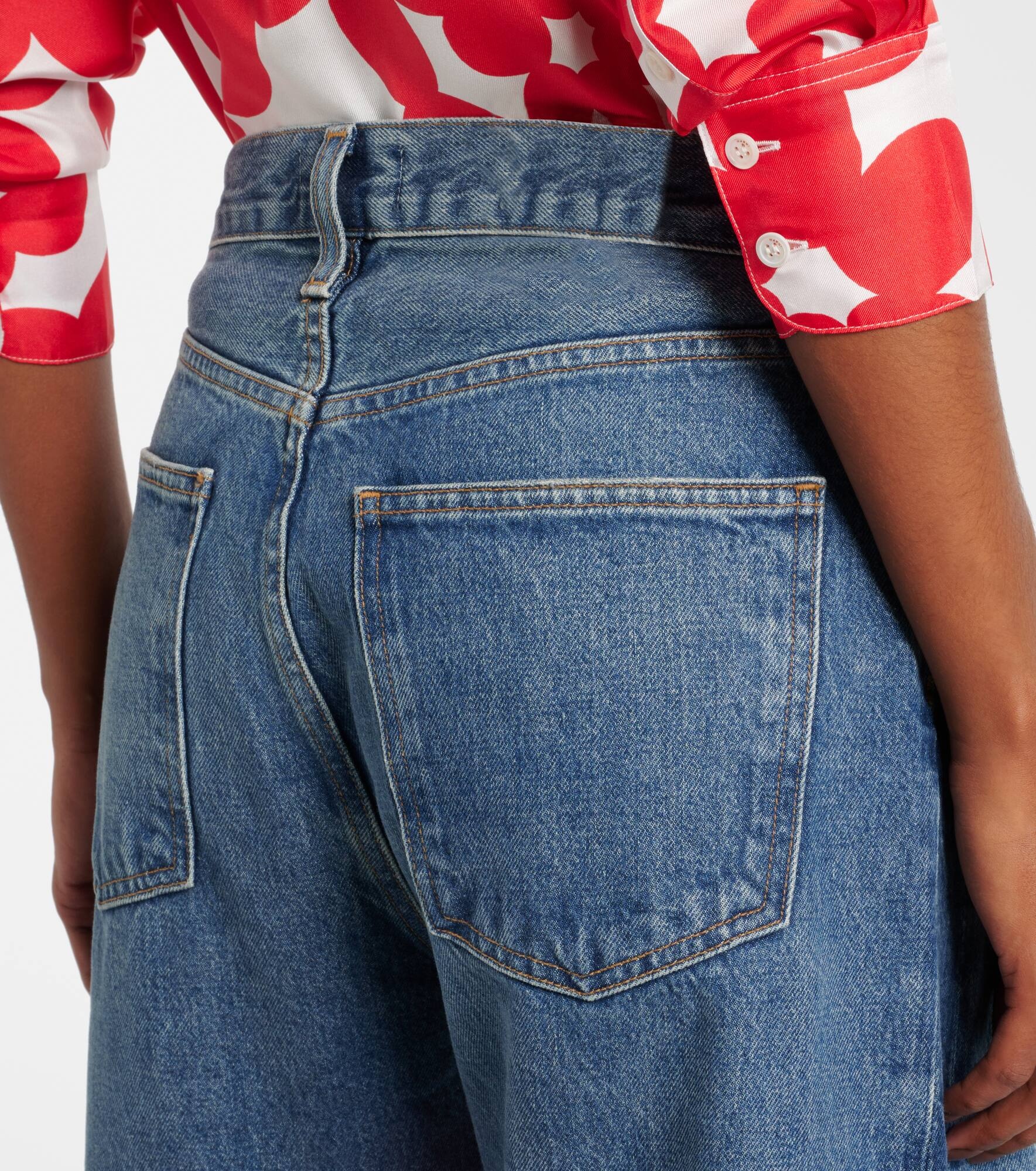 Luna high-rise barrel-leg jeans - 6