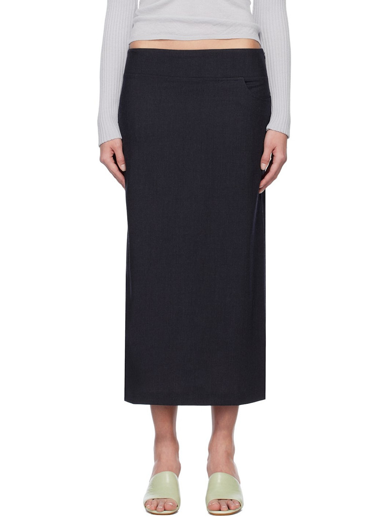 Navy Olya Maxi Skirt 1