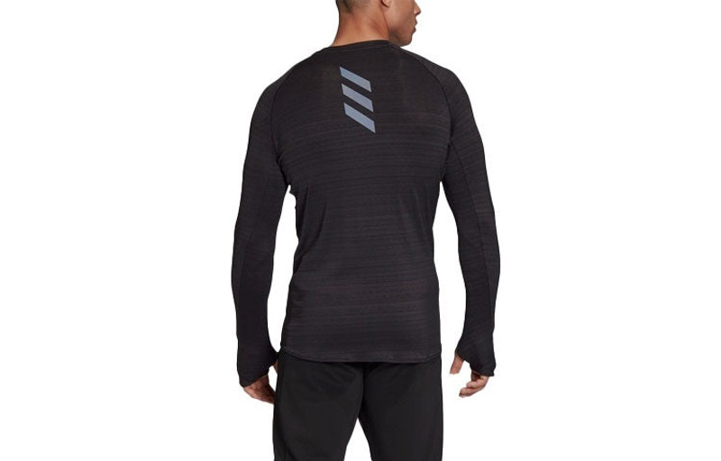 adidas adidas Adi Runner Ls Logo Round Neck Long Sleeves Black GC6733 outlook