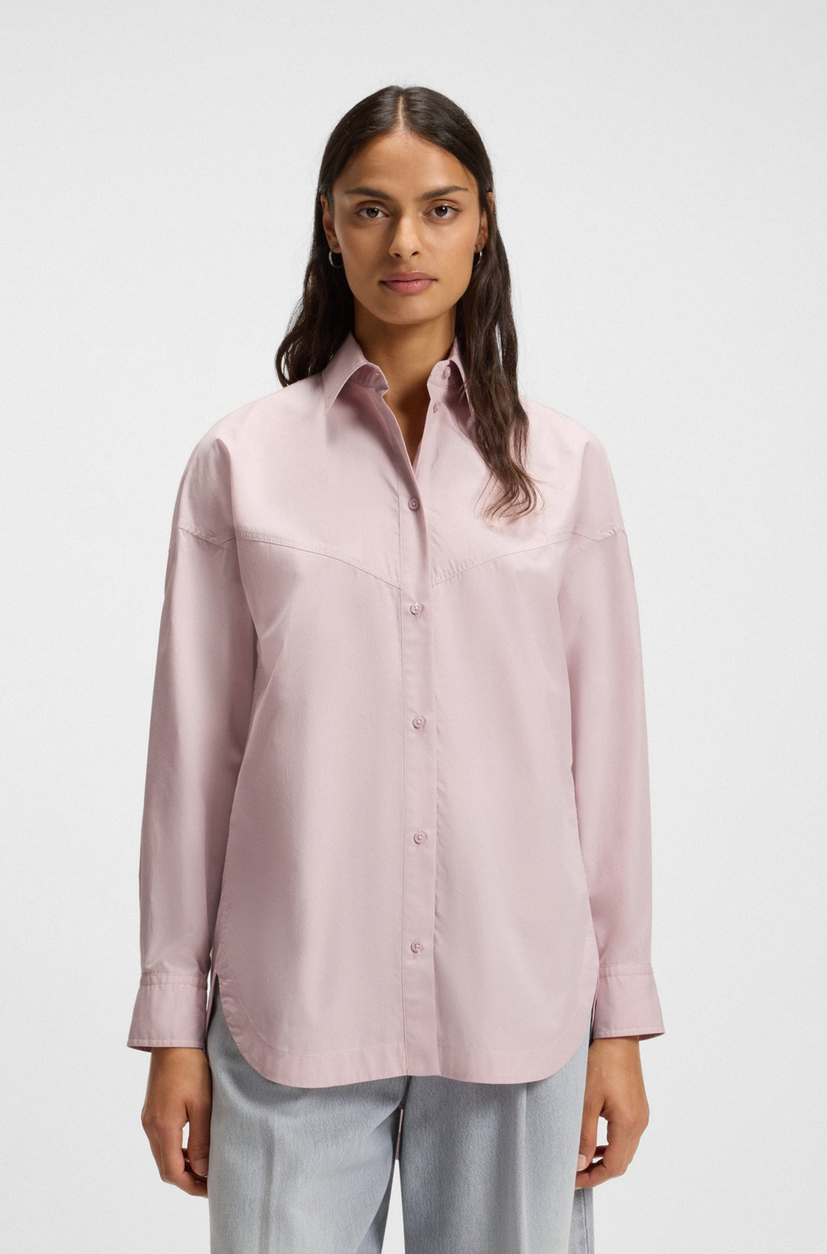 OVERSIZE-FIT BLOUSE IN COTTON POPLIN - 2