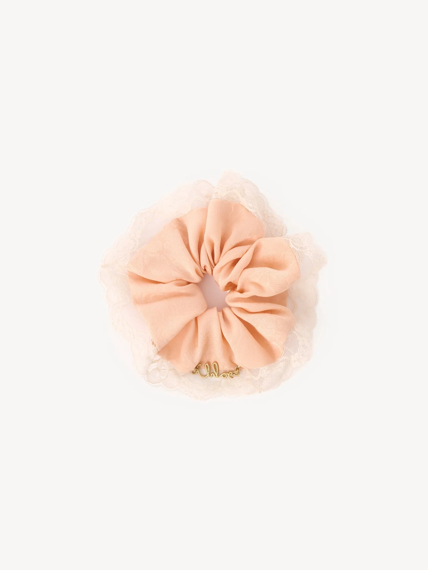 THE CHLOÉ POETIC SCRUNCHIE IN SILK & LACE - 1
