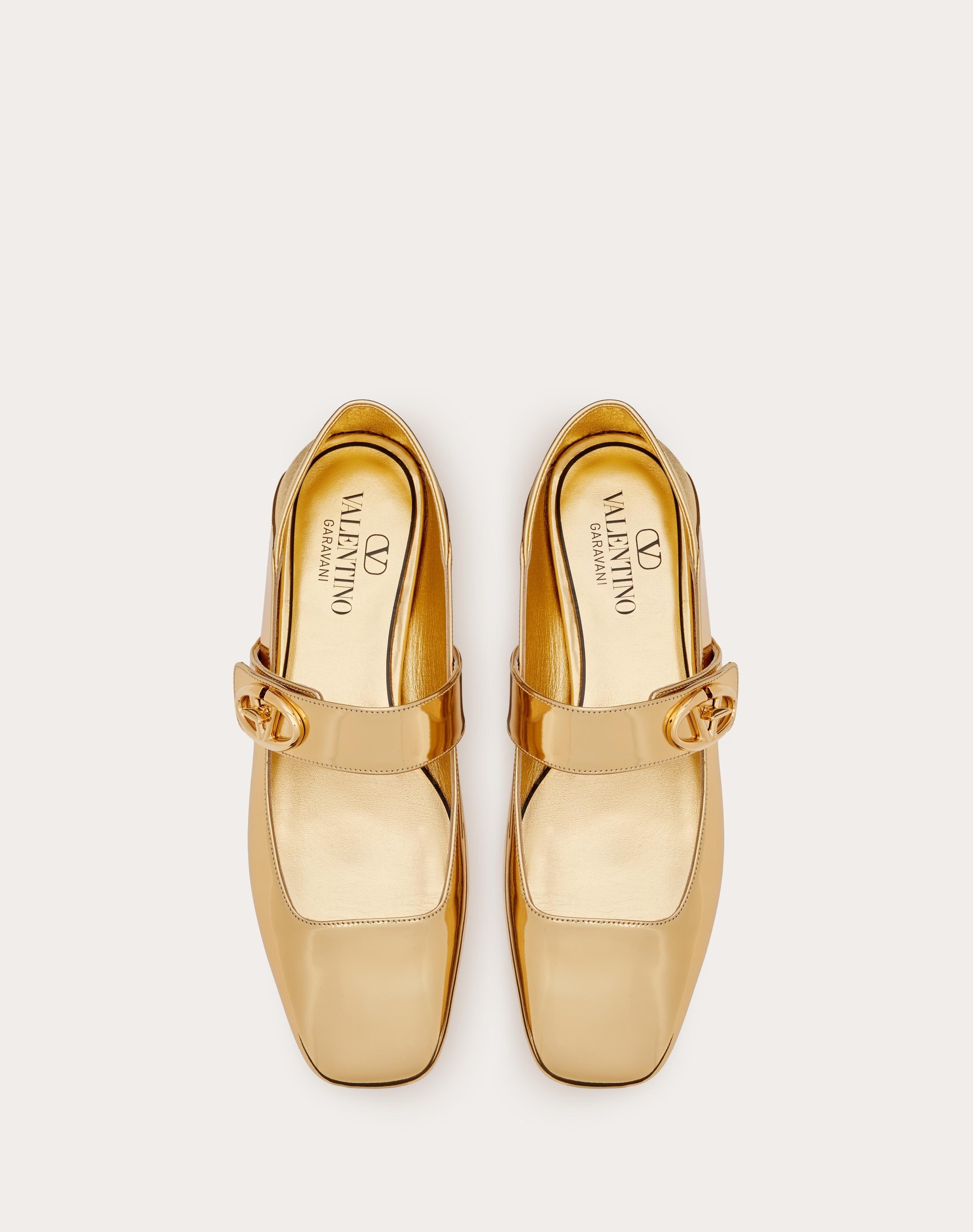 MARY-JANE VLOGO LOCKER BALLERINA IN MIRRORED CALFSKIN - 3