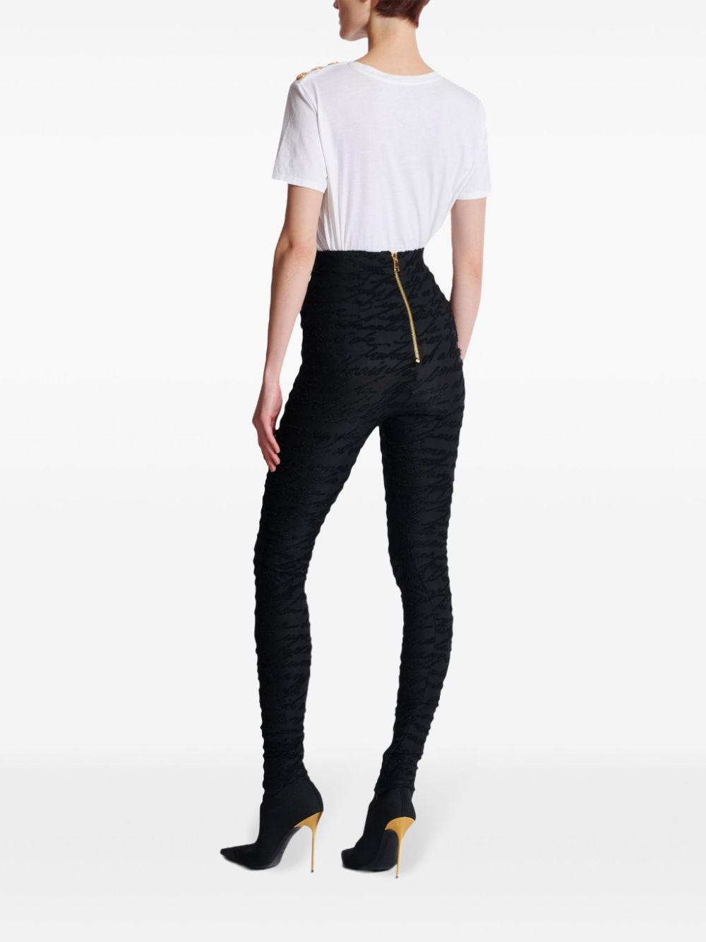 monogram-jacquard legging - 4