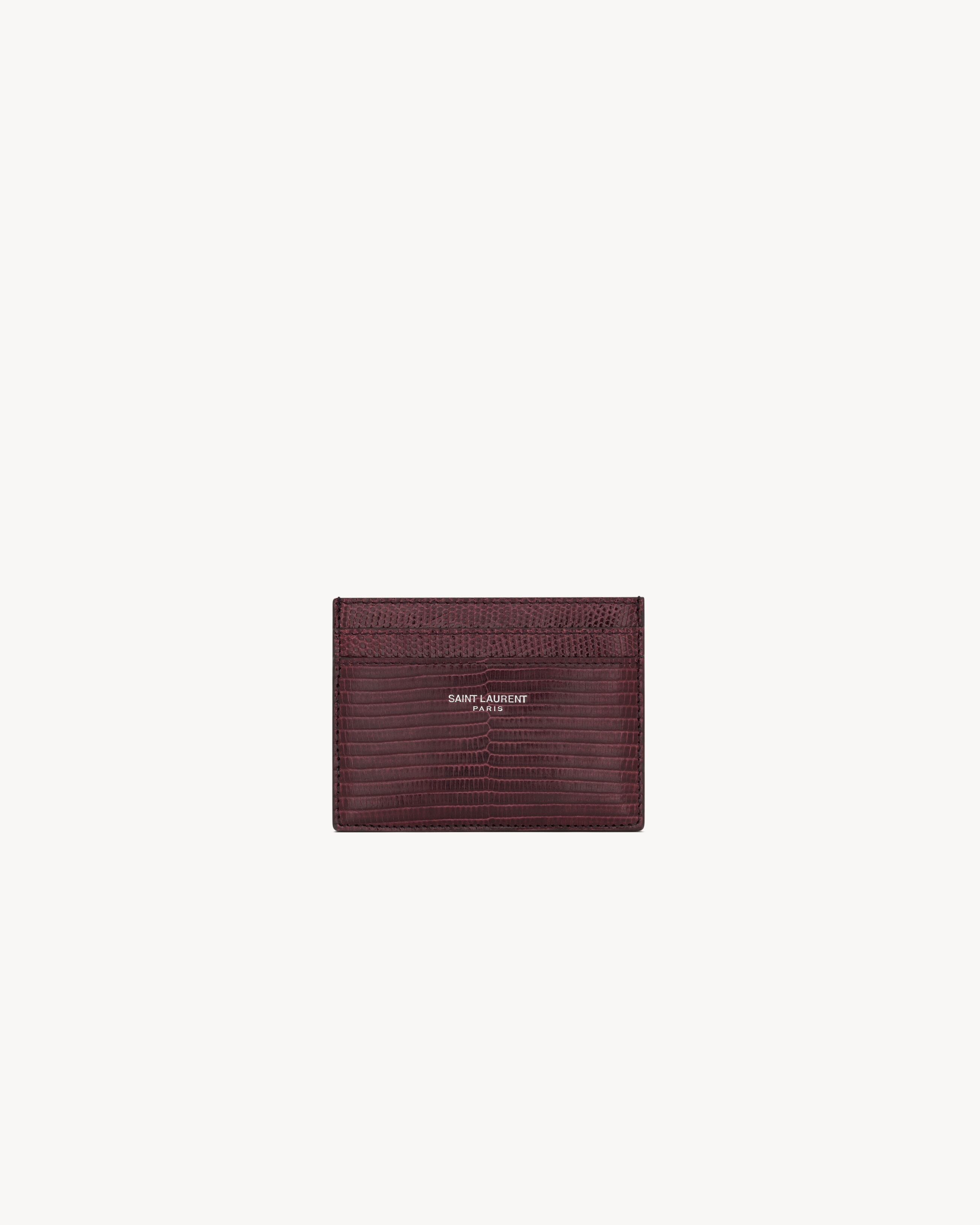 SAINT LAURENT PARIS CARD CASE IN LIZARD - 1