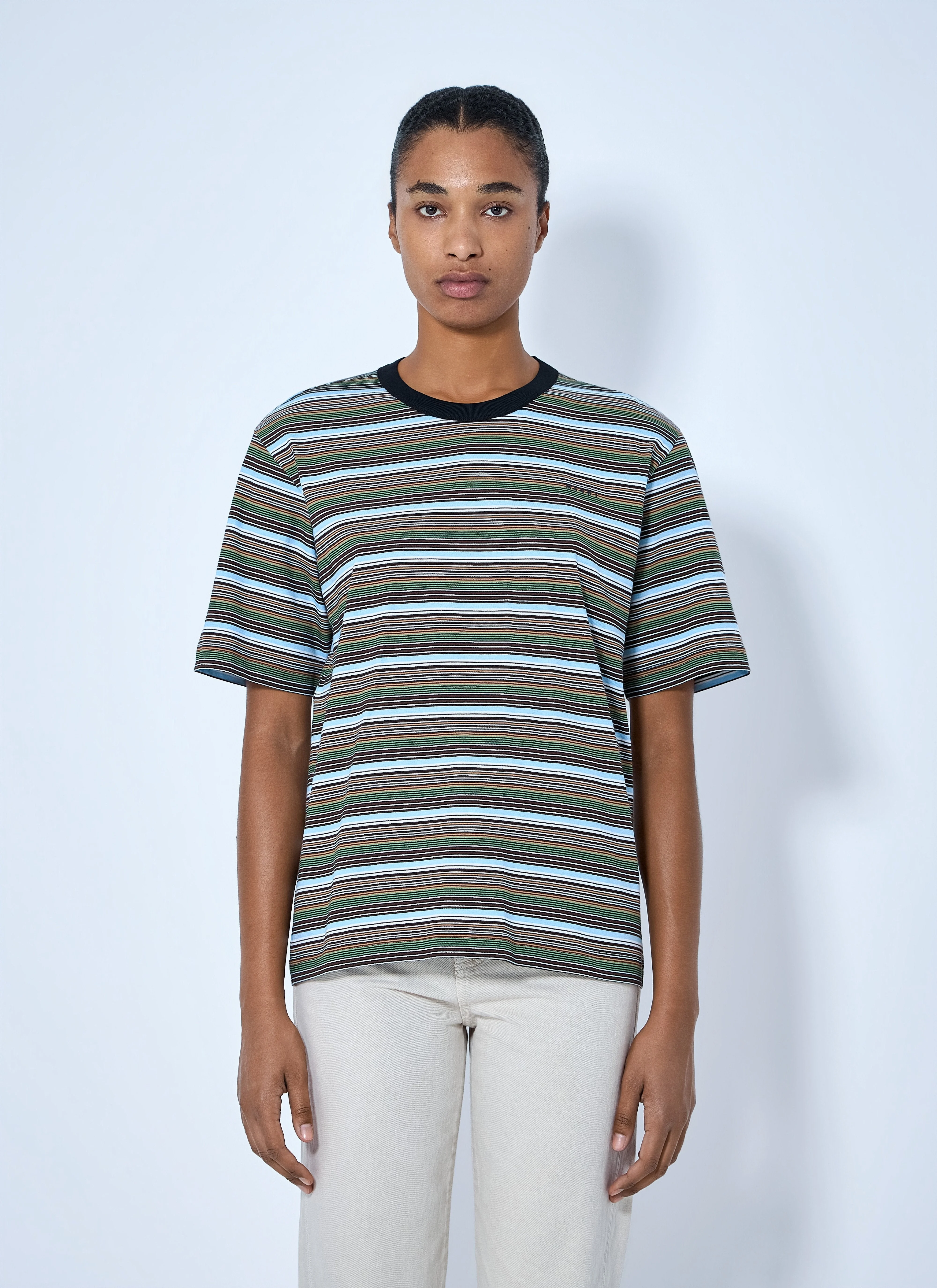 Marni Women Striped Crewneck T-Shirt - 1