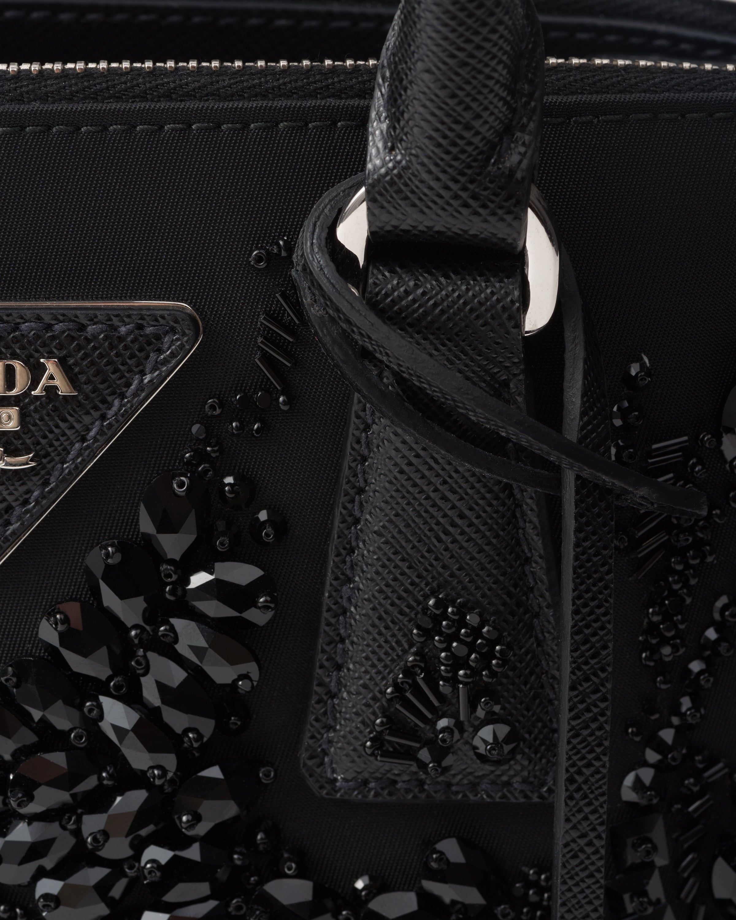 Prada Galleria embroidered Re-Nylon and Saffiano mini-bag - 6