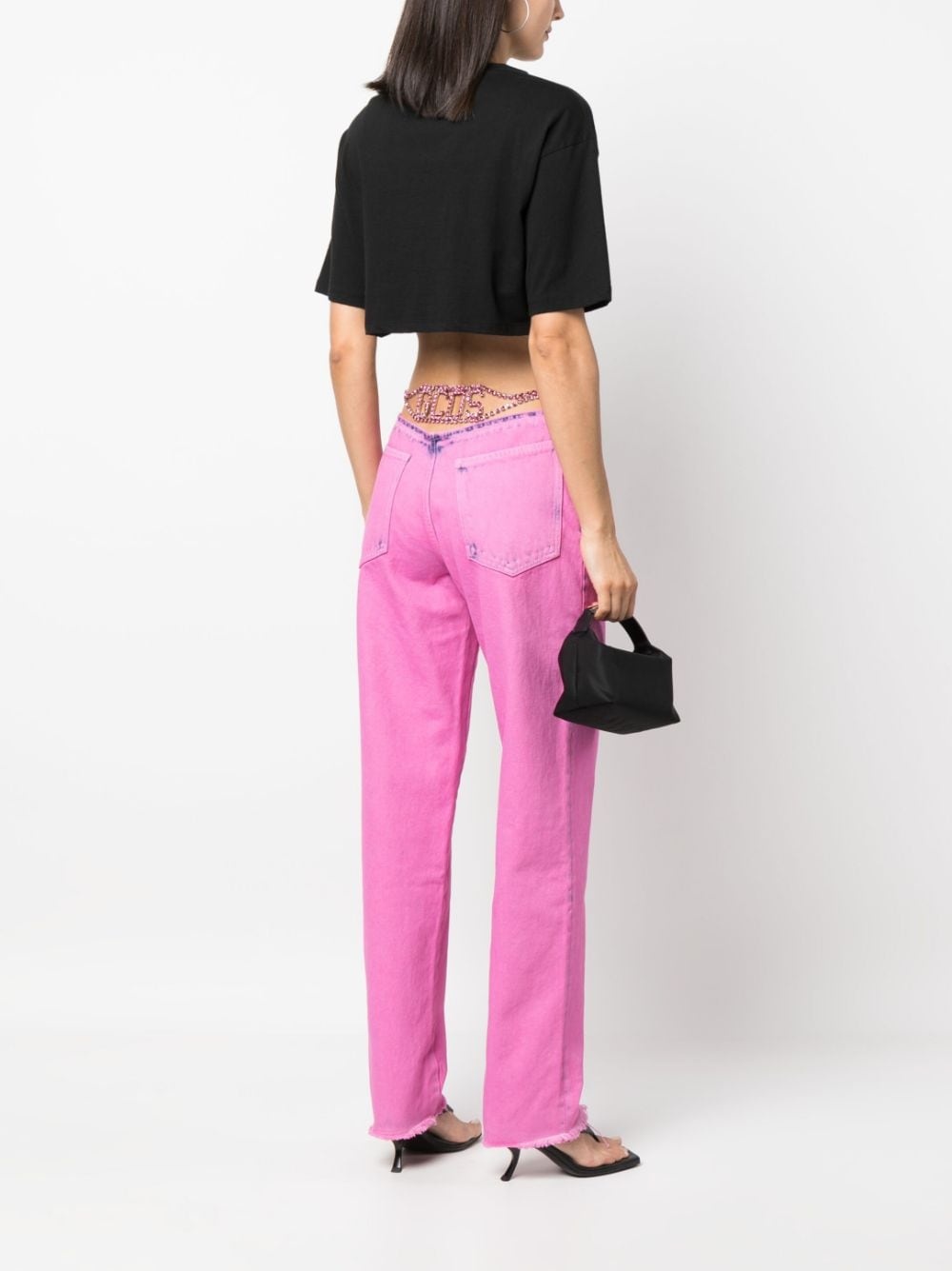Bling logo-embellishment jeans - 2