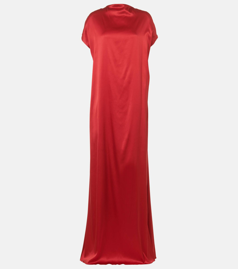 Silk-blend satin gown - 1