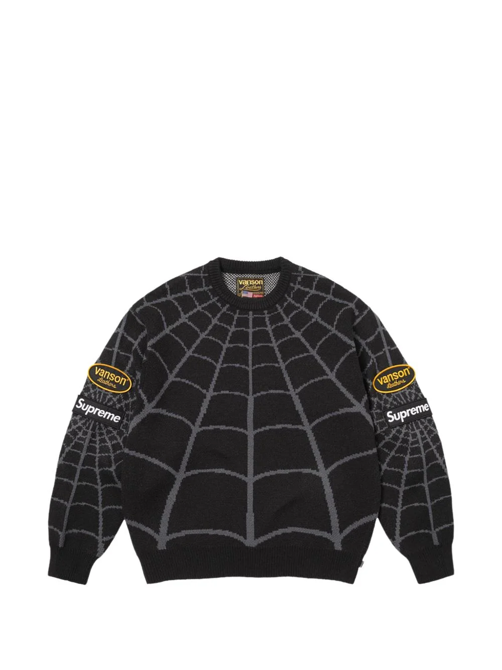 x Vanson Leathers x Marvel Spider-Man intarsia-knit sweater - 1