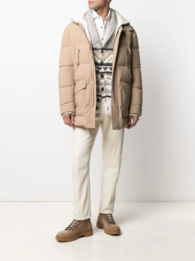 Brunello Cucinelli hooded padded down jacket outlook