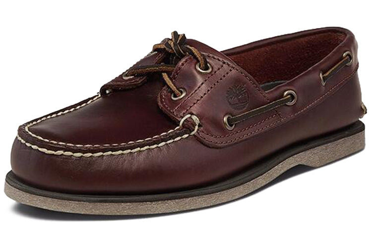Timberland Leather Handmade Boat Shoes Brown 25077 - 2