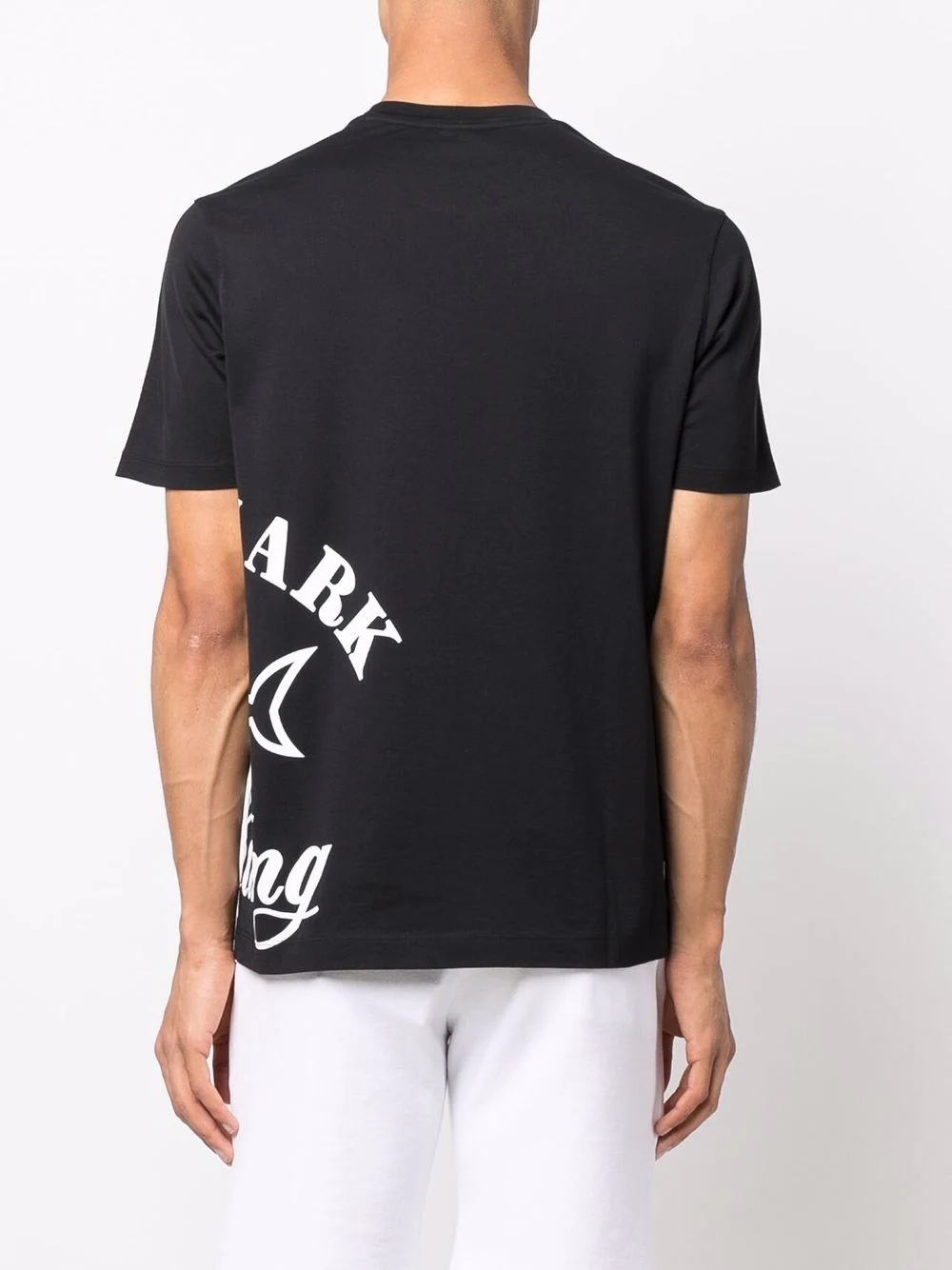 side logo print T-shirt - 4