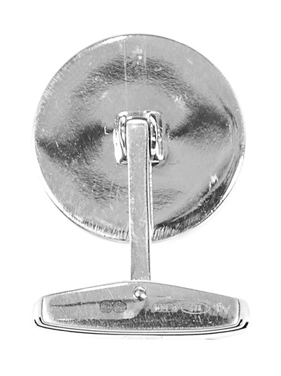 Brioni Silver cufflinks with engraved emblem on the front. outlook