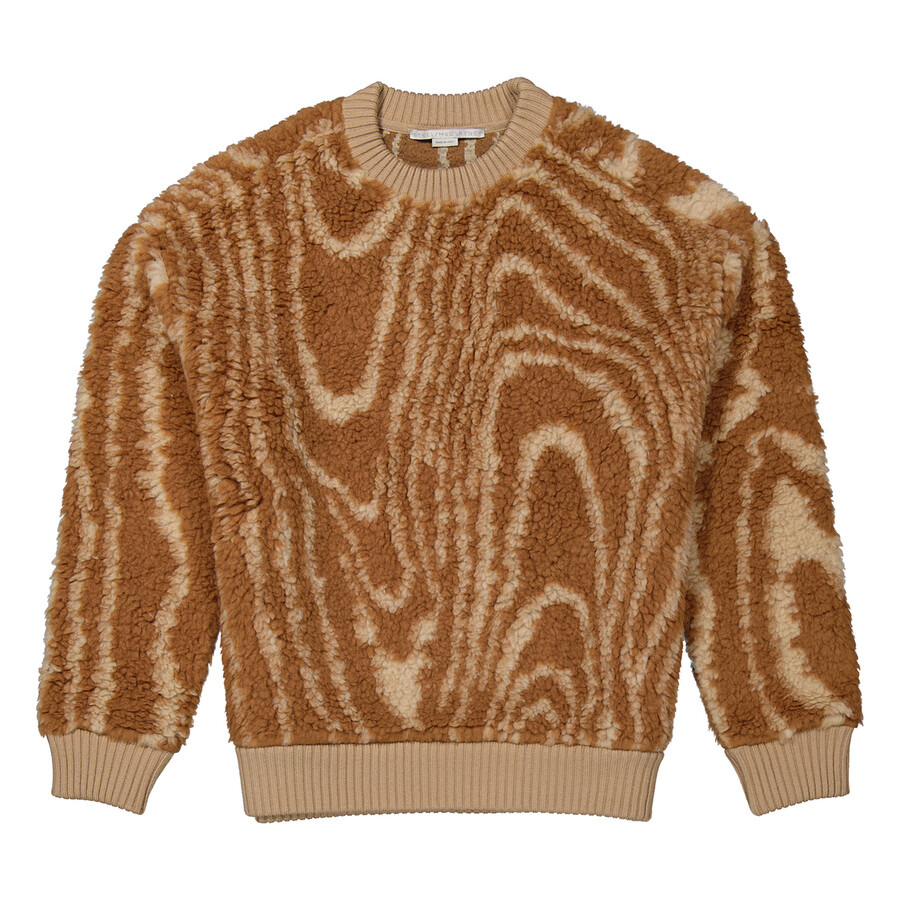 Stella McCartney Ladies Brown Graphic-Pattern Crew-Neck Jumper - 5