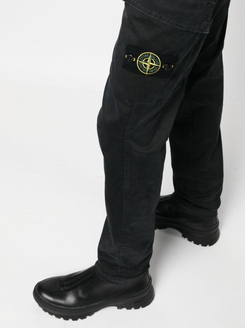 slim-cut cargo trousers - 5