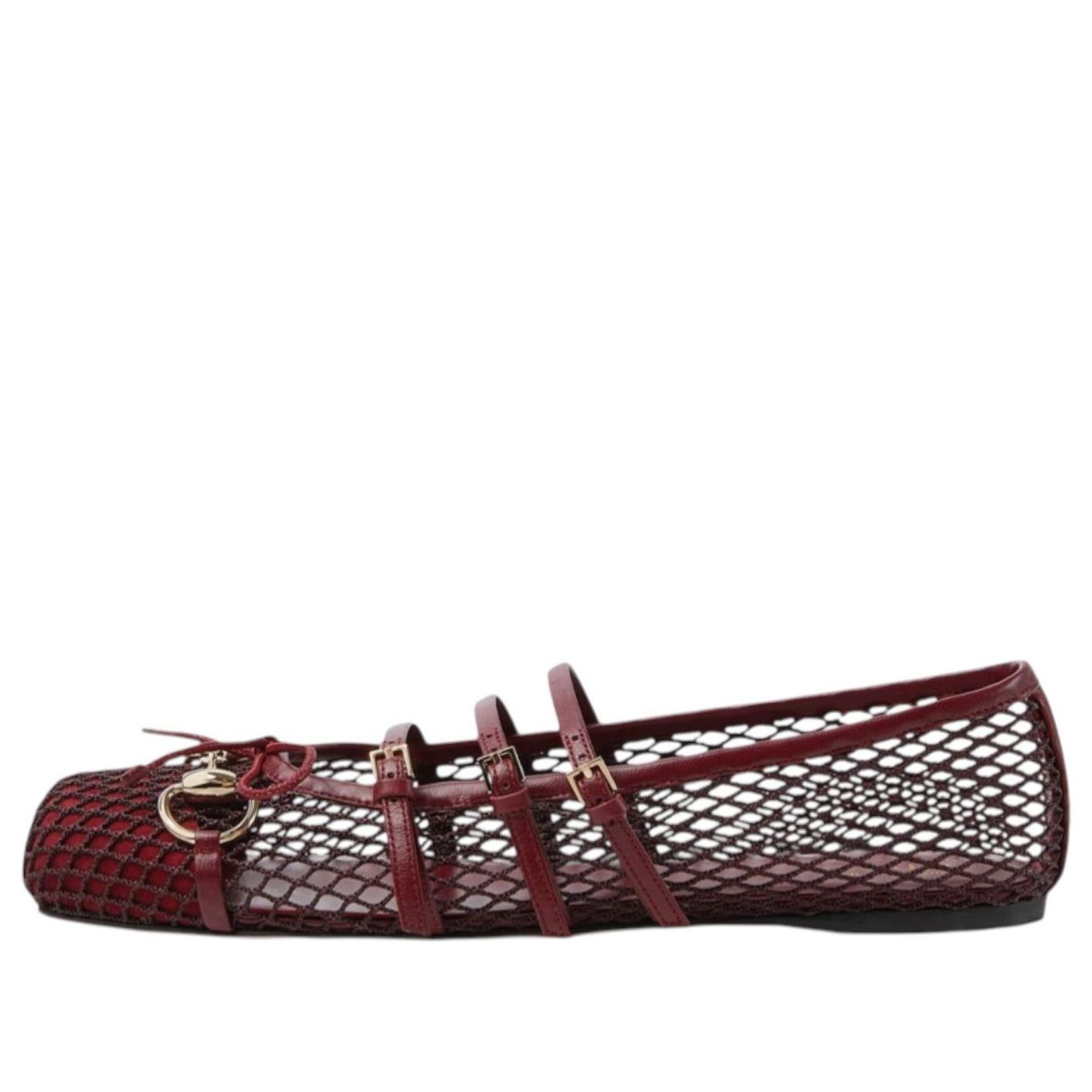 (WMNS) Gucci Horsebit Flat Shoes 'Rosso Ancora Red Mesh' 835077-FAEQZ-6207 - 1