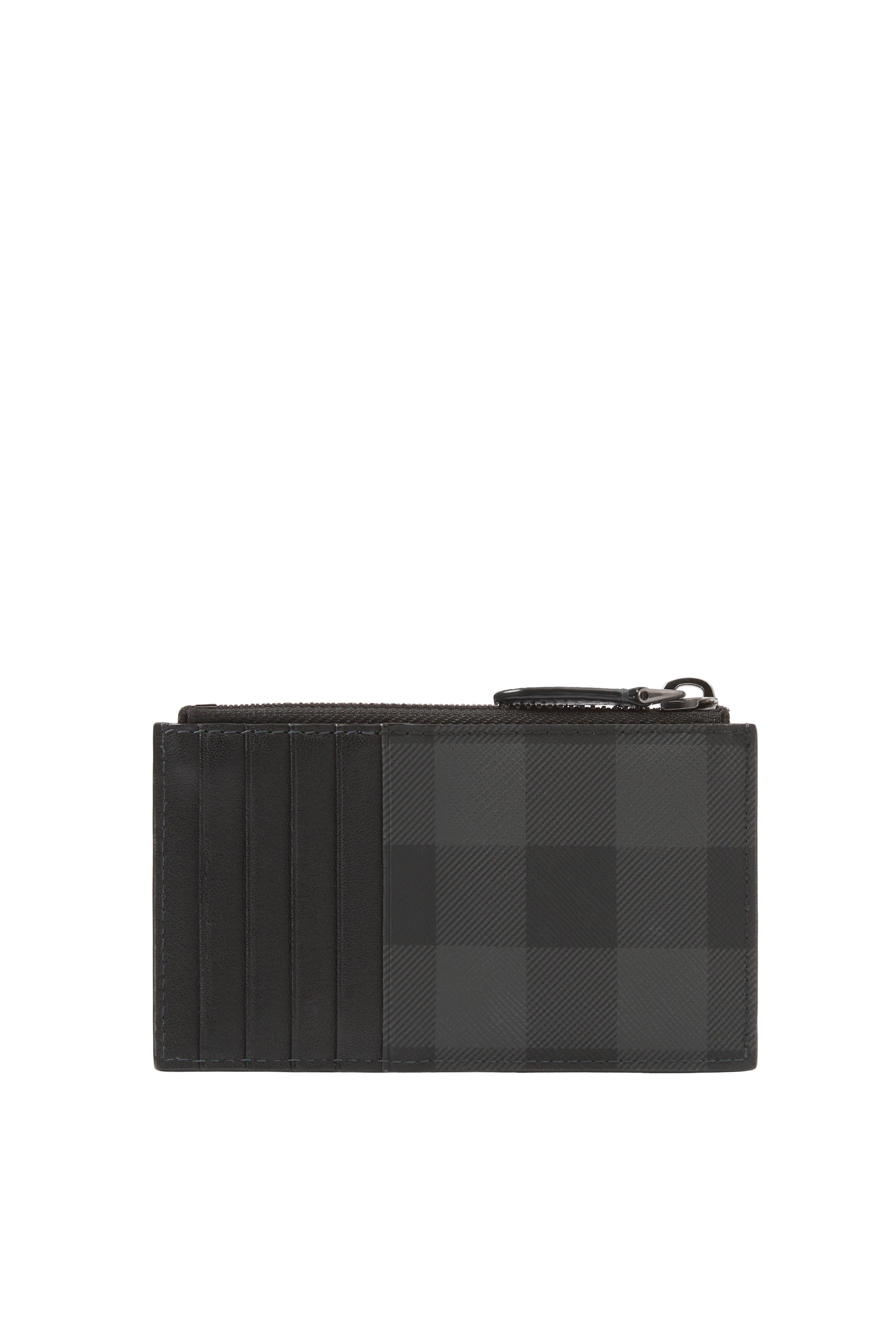 burberry Check Zip Card Case in Charcoal at Nordstrom - 2