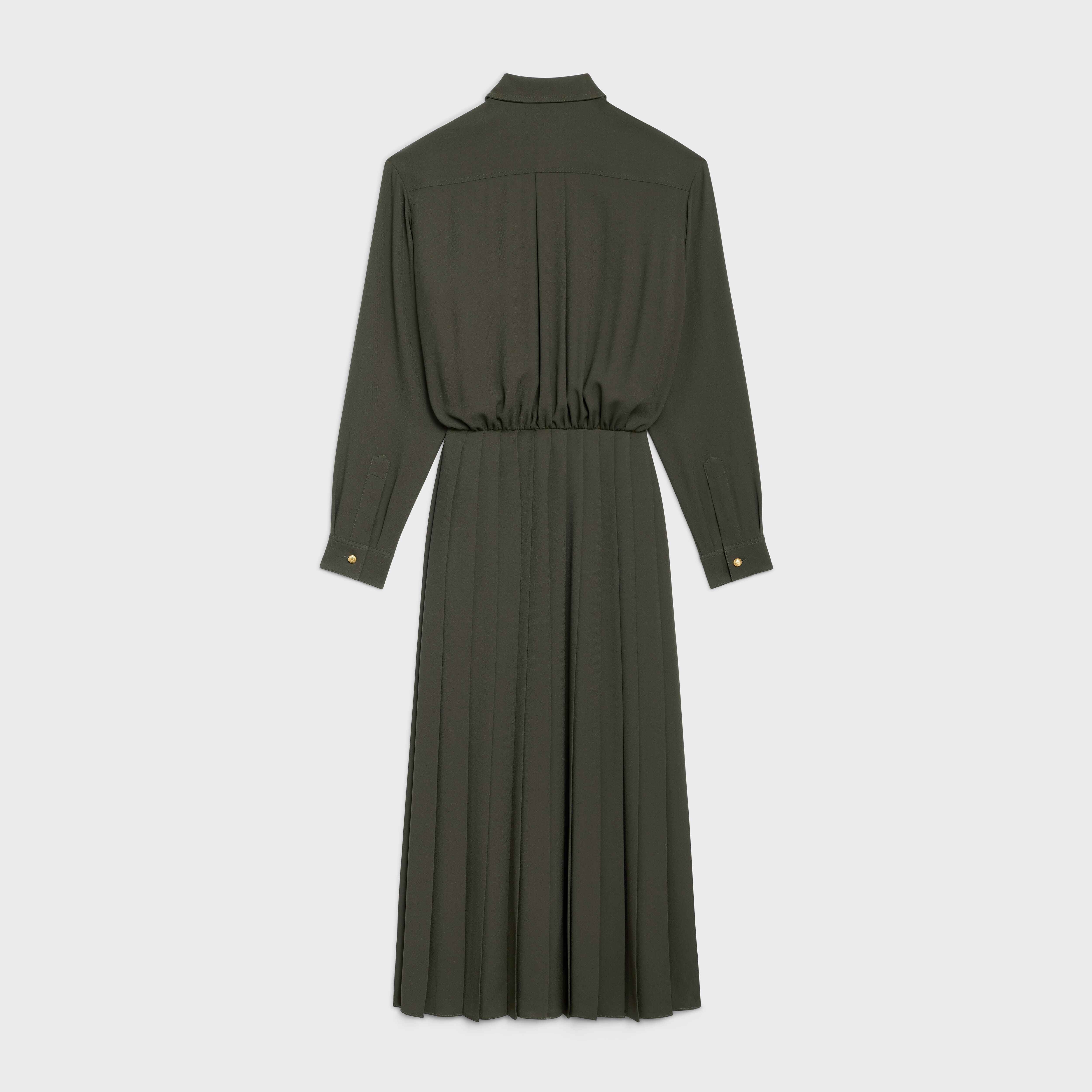 REPORTER DRESS IN SAND VISCOSE - 2