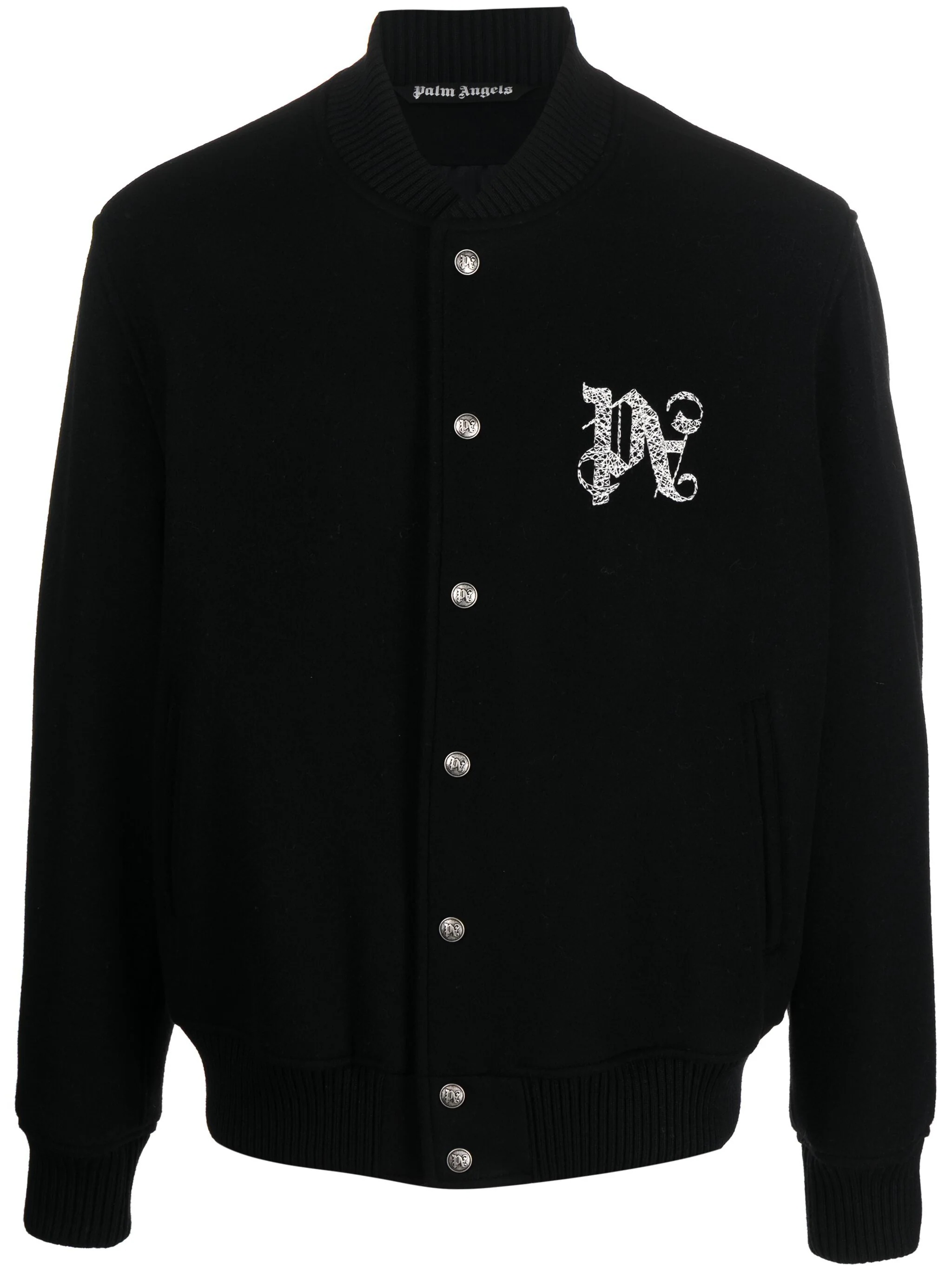 PALM ANGELS Men Monogram Varsity Jacket - 5